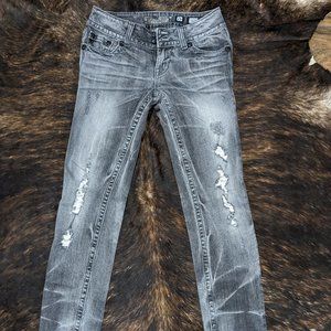 Miss Me Distressed Black Skinny Jeans